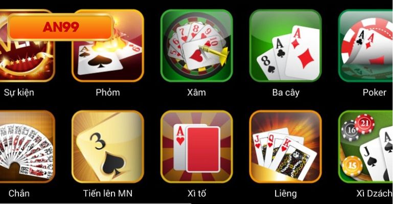 Vô số game bài từ truyền thống, hiện đại đã được lập trình sẵn